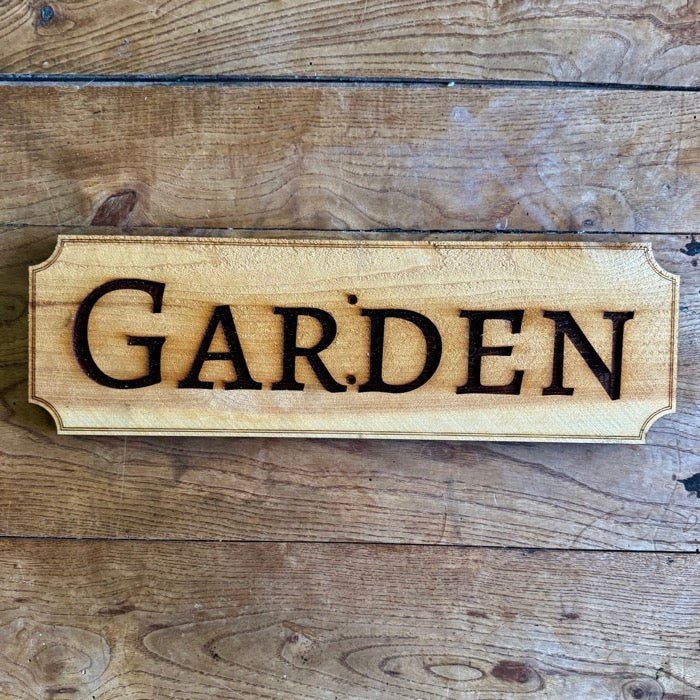 Garden Sign - Made in USA with American Cedar - Ed's Plant Shop