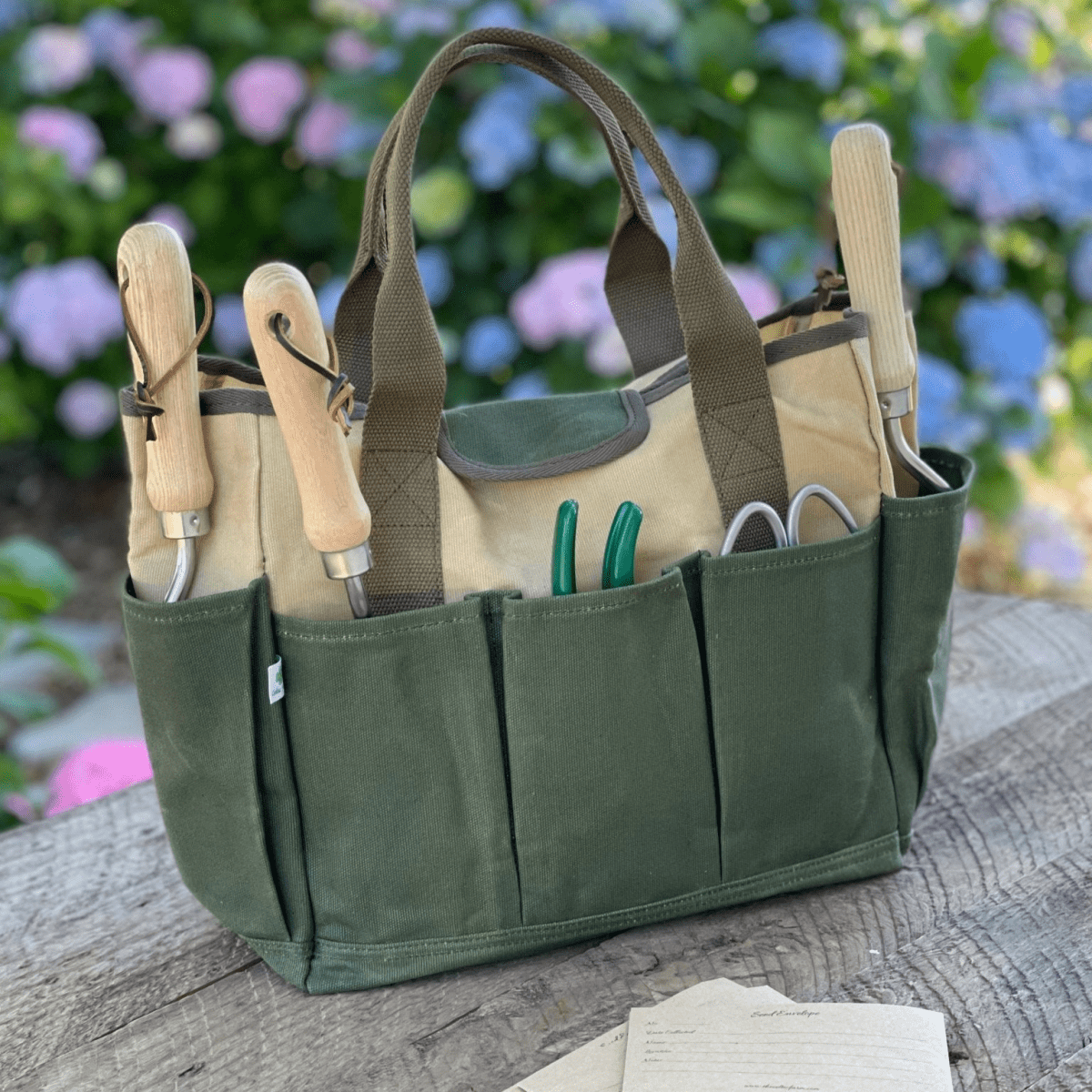 Garden Tool Bag - Heavy Waxed Canvas - Ed's Plant Shop