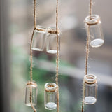 Stylish Rope Hanging Glass Planter Set Of Three