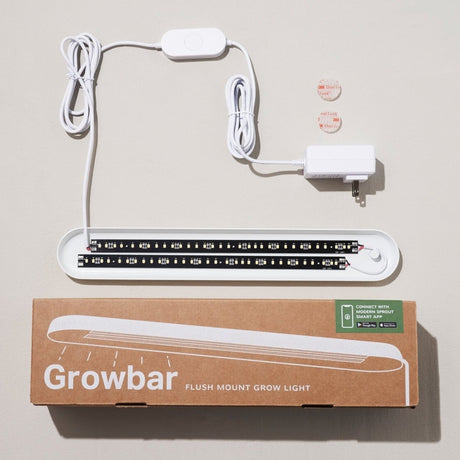 Growbar White LED Grow Light Fixture (Online Only) | Under Cabinet or Shelf Mount - Ed's Plant Shop