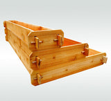 Timberlane Gardens Raised Garden Bed Kit Large 3 Tiered (1x6 2x6 3x6) Select Cedar Elevated Planter