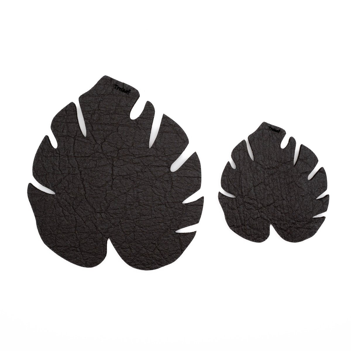 Kostr™ - Double sided leaf - shaped plant pot coaster - Cork + Pineapple leather - Ed's Plant Shop