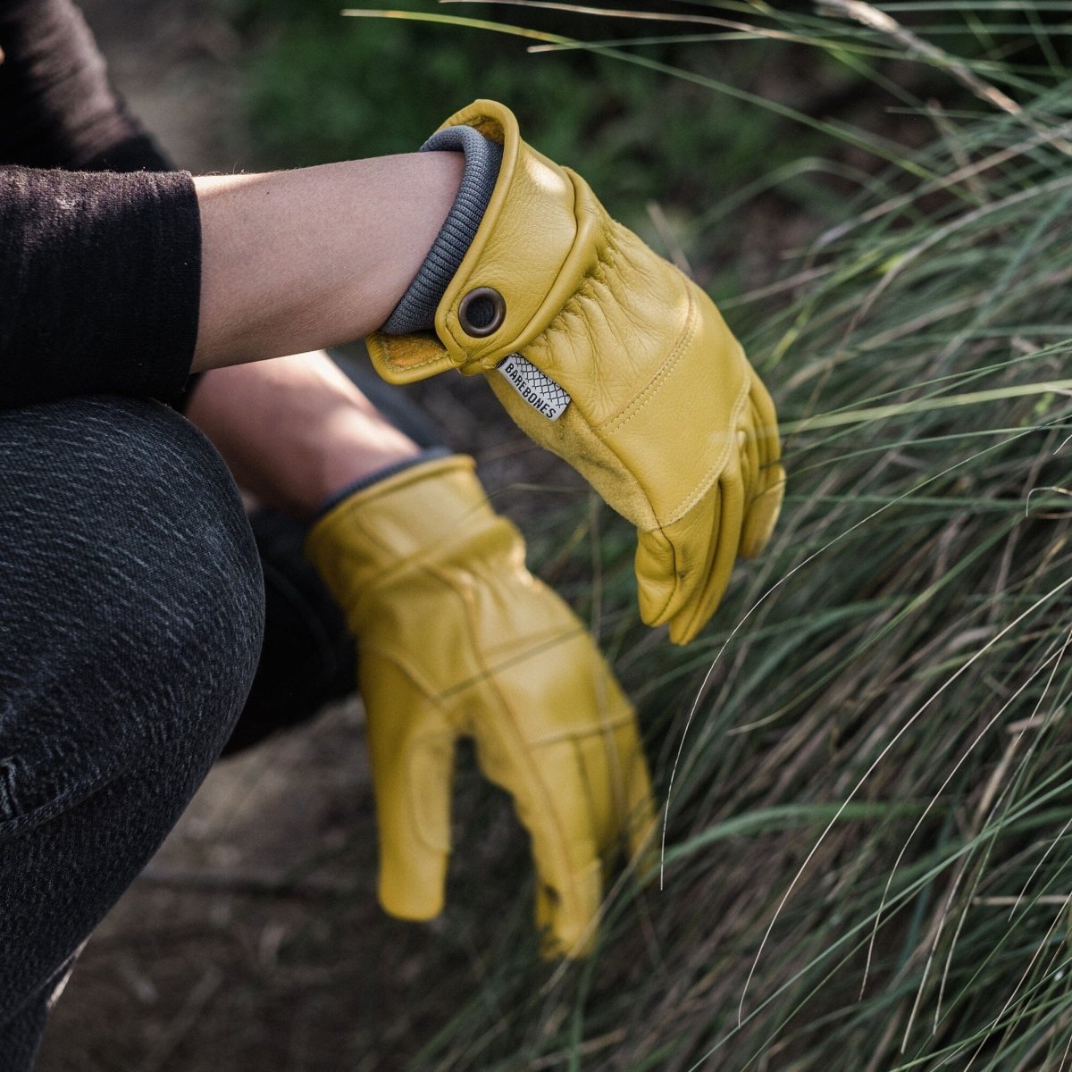 Kunar Glove - Natural / Yellow - Premium Cowhide Leather Work