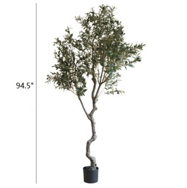 Large Artificial Olive Tree 94" Tall In Pot - Ed's Plant Shop