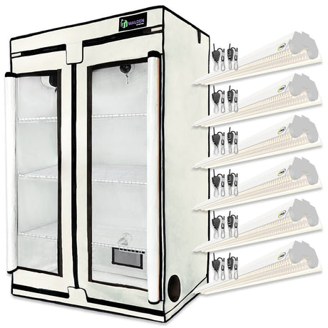 Microgreens & Herbs 3 - Tier Walden White LED Grow Tent Kit - Ed's Plant Shop