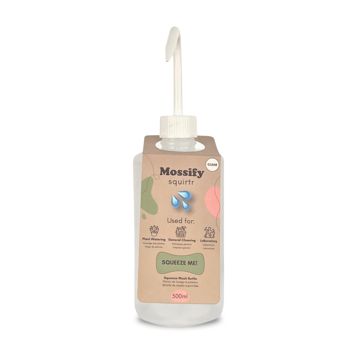 Mossify Squirtr – Precision Squeeze Bottle Plant Mister (Clear, 500ml) - Ed's Plant Shop