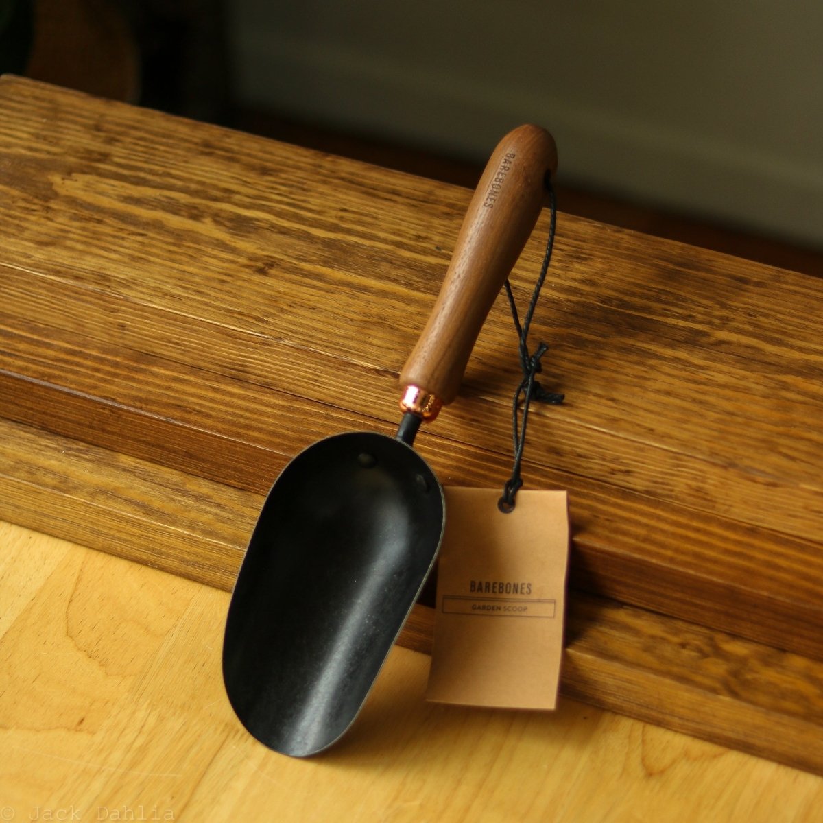 Oversized Garden Scoop with Walnut Handle - Ed's Plant Shop