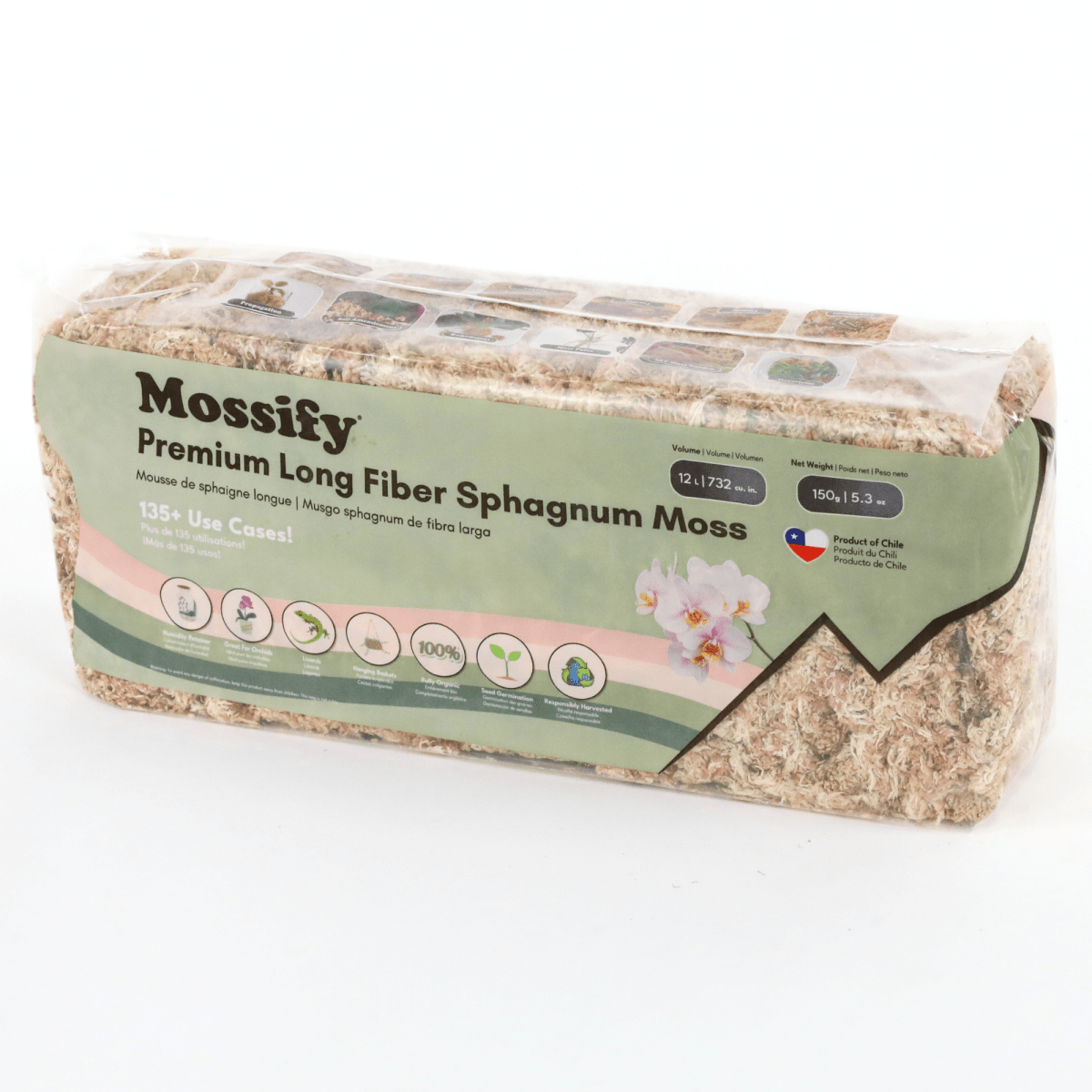 Premium Long Fiber Sphagnum Moss – Orchid & Kokedama Substrate (150g) - Ed's Plant Shop