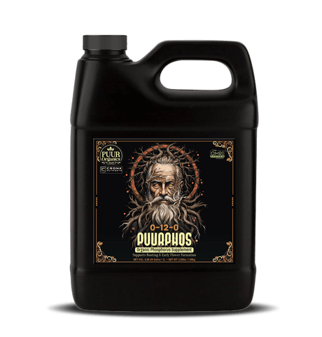 PuurPhos organic phosphorus supplement 0-12-0 by Cronk Nutrients bottle