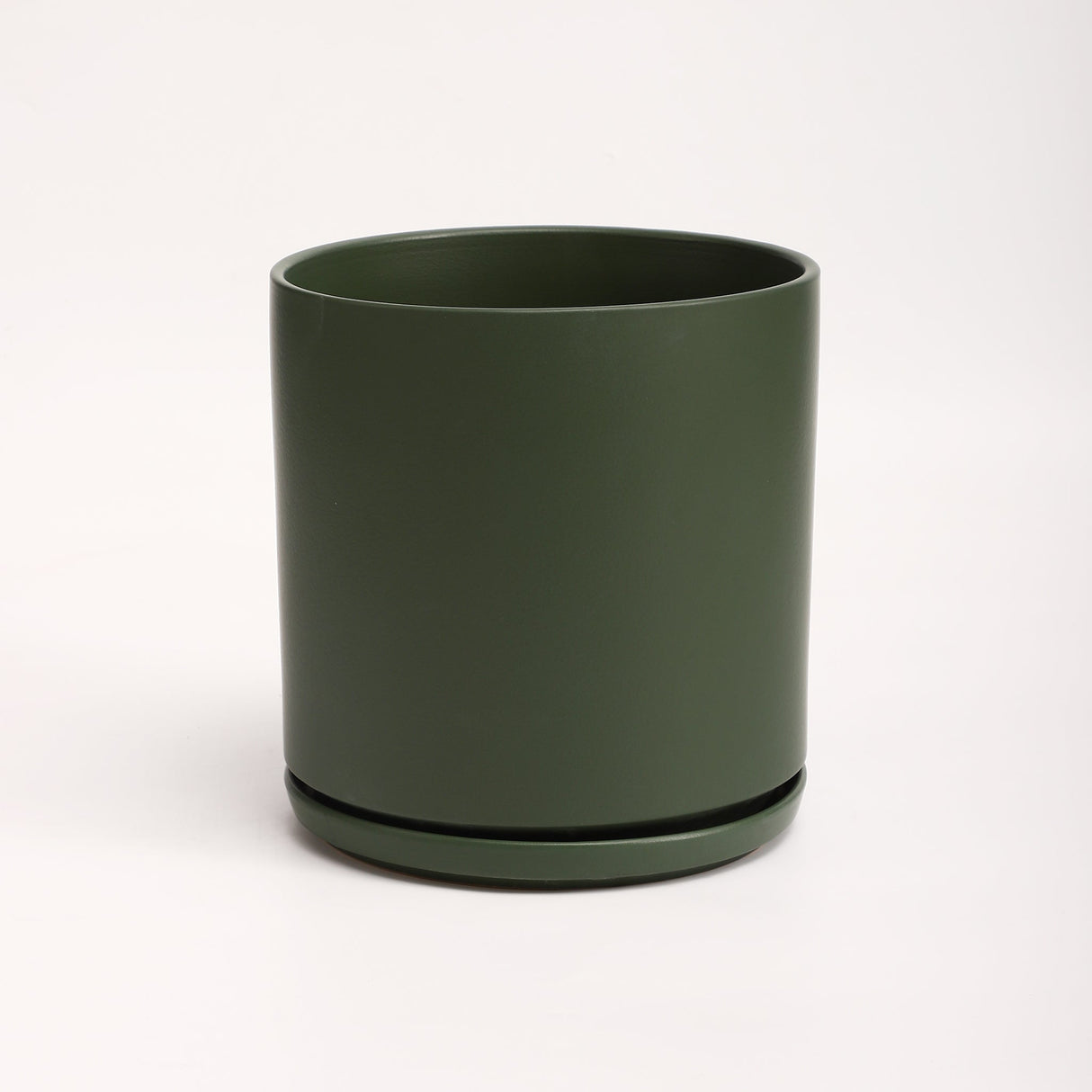 The Ceramic Cylinder Planter with Saucer, 2nd Generation