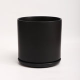 The Ceramic Cylinder Planter with Saucer, 2nd Generation