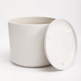 The Ceramic Cylinder Planter with Saucer, 2nd Generation