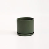The Ceramic Cylinder Planter with Saucer, 2nd Generation