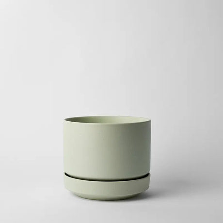 Round Two Ceramic Planter – 4", 6", 8", 10" (With Drainage & Saucer) - Ed's Plant Shop