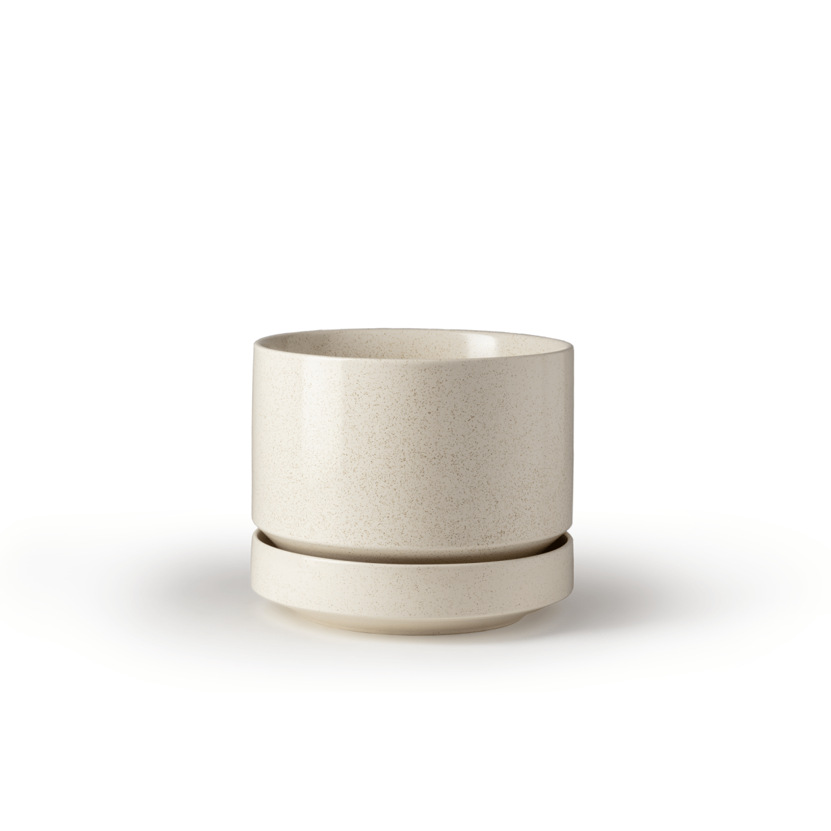 Round Two Ceramic Planter – 4", 6", 8", 10" (With Drainage & Saucer) - Ed's Plant Shop