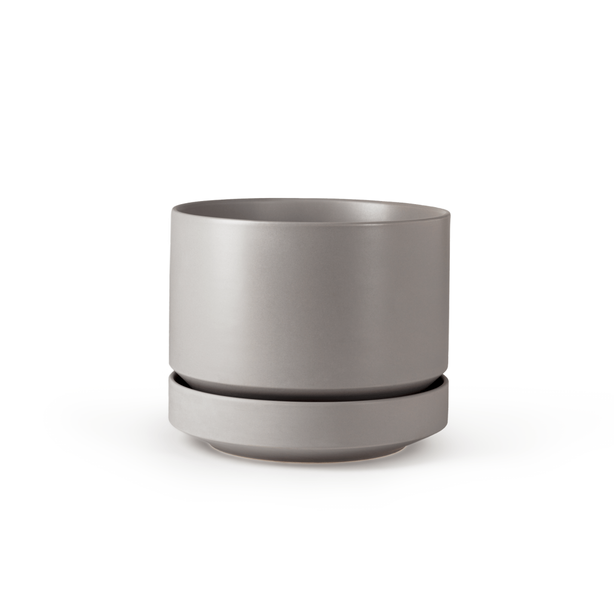 Round Two Ceramic Planter – 4", 6", 8", 10" (With Drainage & Saucer) - Ed's Plant Shop