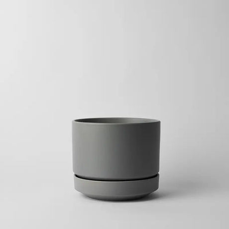 Round Two Ceramic Planter – 4", 6", 8", 10" (With Drainage & Saucer) - Ed's Plant Shop