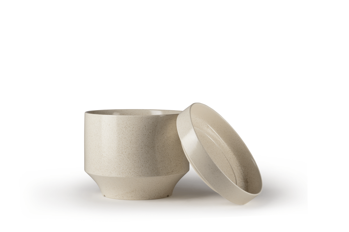 Round Two Ceramic Planter – 4", 6", 8", 10" (With Drainage & Saucer) - Ed's Plant Shop