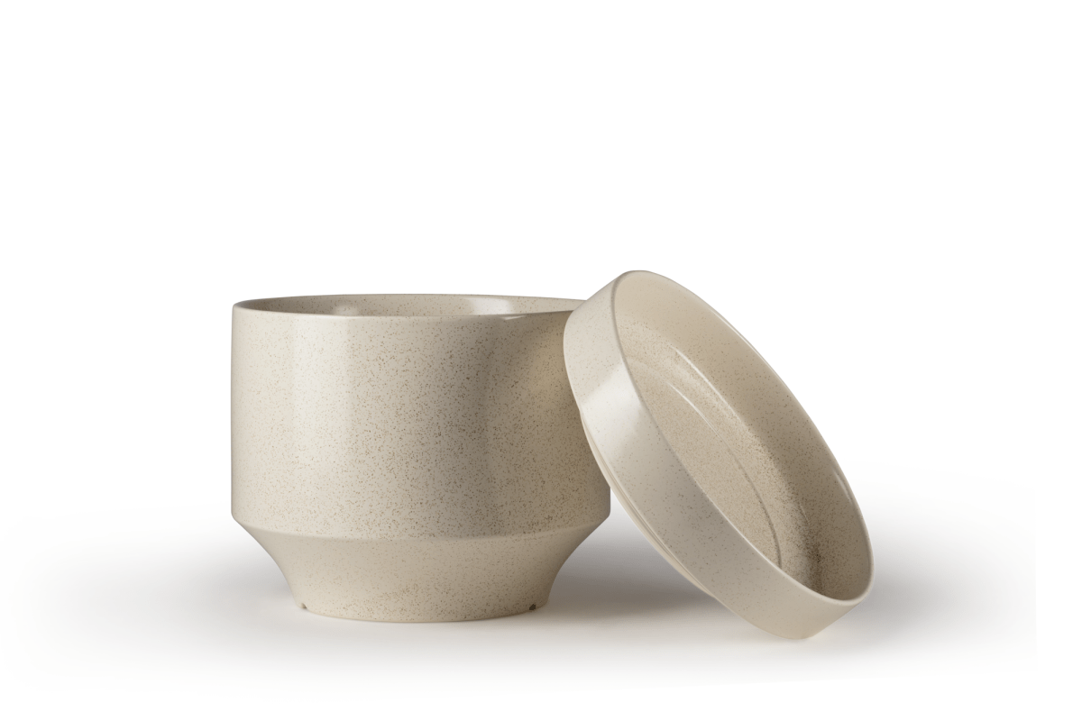 Round Two Ceramic Planter – 4", 6", 8", 10" (With Drainage & Saucer) - Ed's Plant Shop