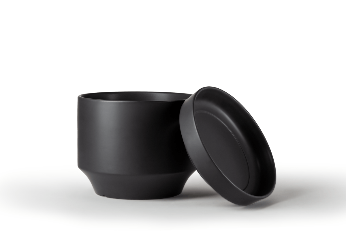 Round Two Ceramic Planter – 4", 6", 8", 10" (With Drainage & Saucer) - Ed's Plant Shop