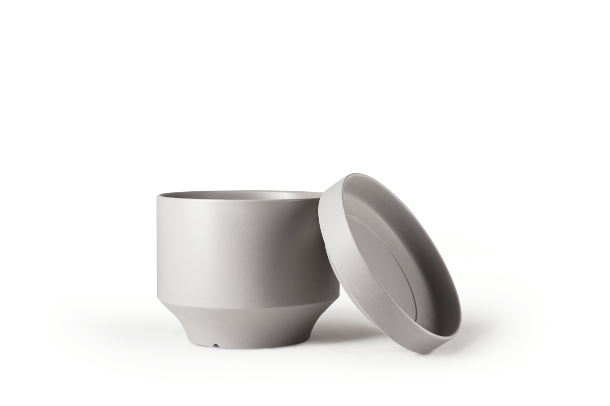 Round Two Ceramic Planter – 4", 6", 8", 10" (With Drainage & Saucer) - Ed's Plant Shop