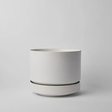 Round Two Ceramic Planter – 4", 6", 8", 10" (With Drainage & Saucer) - Ed's Plant Shop