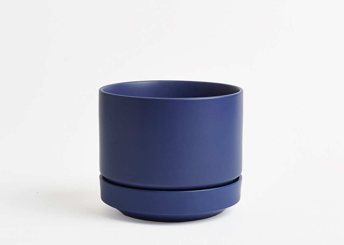 Round Two Ceramic Planter – 4", 6", 8", 10" (With Drainage & Saucer) - Ed's Plant Shop