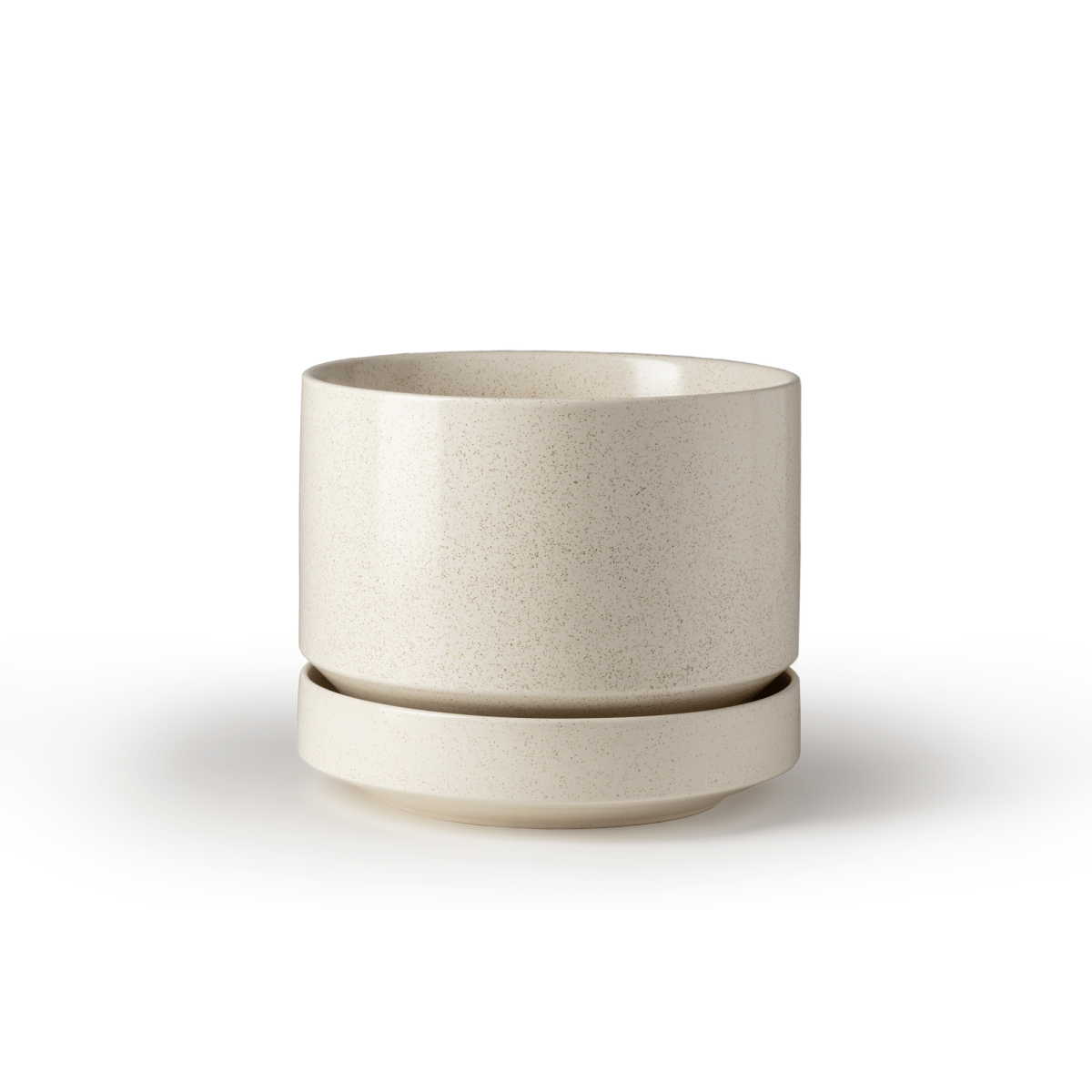 Round Two Ceramic Planter – 4", 6", 8", 10" (With Drainage & Saucer) - Ed's Plant Shop