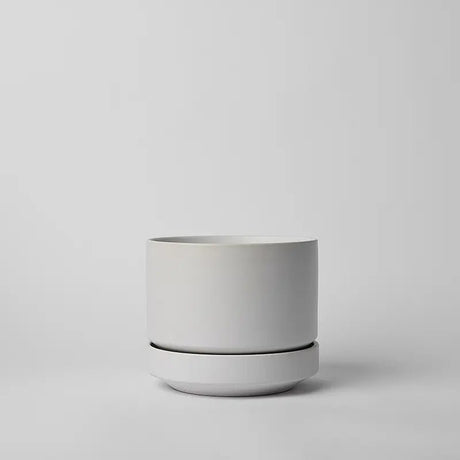 Round Two Ceramic Planter – 4", 6", 8", 10" (With Drainage & Saucer) - Ed's Plant Shop