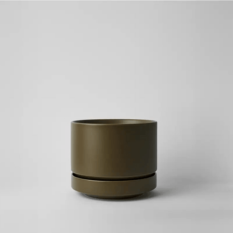 Round Two Ceramic Planter – 4", 6", 8", 10" (With Drainage & Saucer) - Ed's Plant Shop