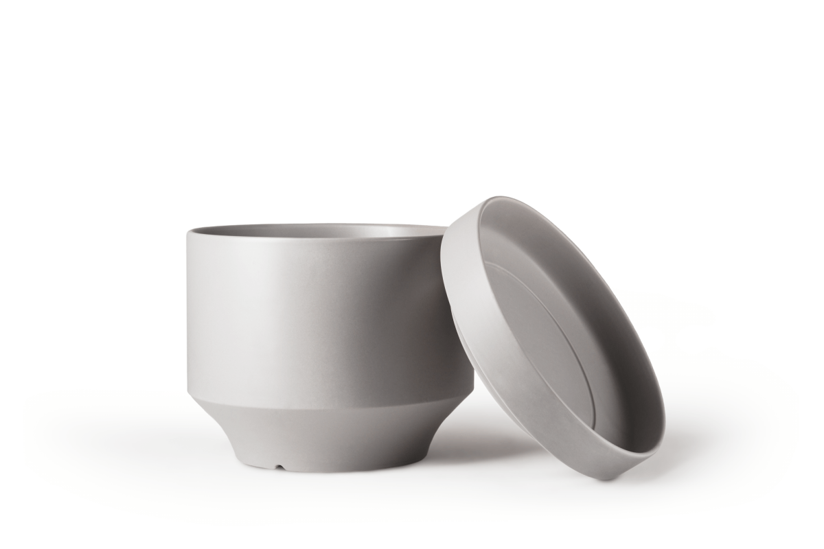 Round Two Ceramic Planter – 4", 6", 8", 10" (With Drainage & Saucer) - Ed's Plant Shop