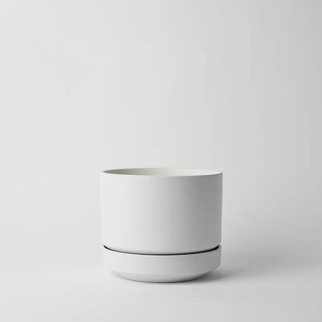 Round Two Ceramic Planter – 4", 6", 8", 10" (With Drainage & Saucer) - Ed's Plant Shop