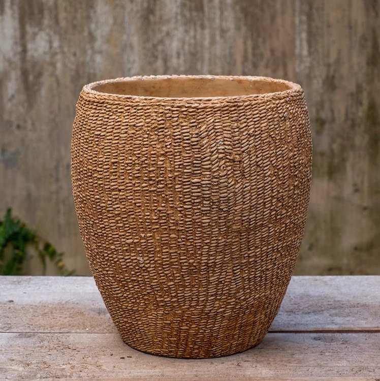 Seagrass Style Cement Planter - Ed's Plant Shop