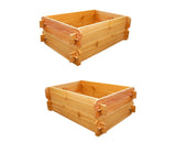 SET OF 2 Timberlane Gardens Easy Raised Garden Bed Kits Double. Deep. Select Cedar. Mortise & Tenon. 2' W x 3' L - Ed's Plant Shop