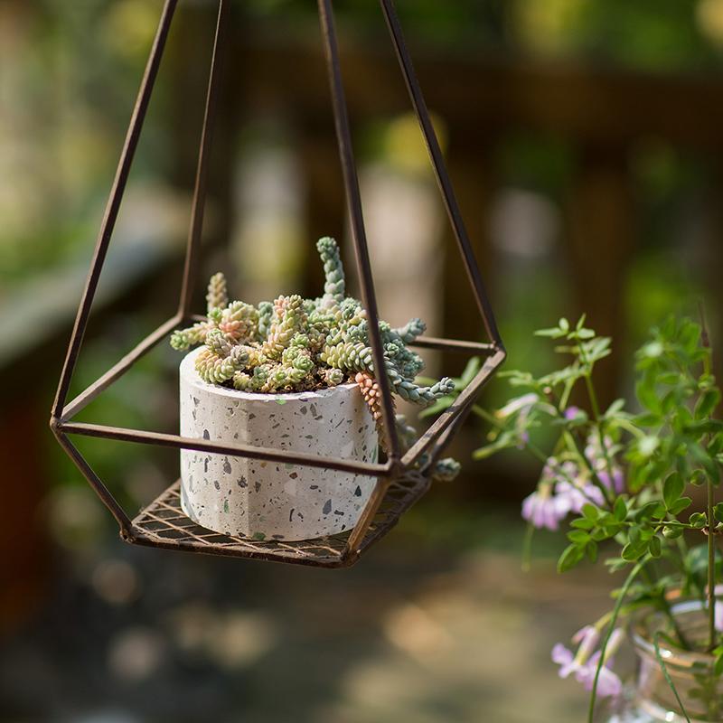 cement hanging planter Speckled Cement Planters – Fun, Versatile, and Classy – Ed's Plant Shop