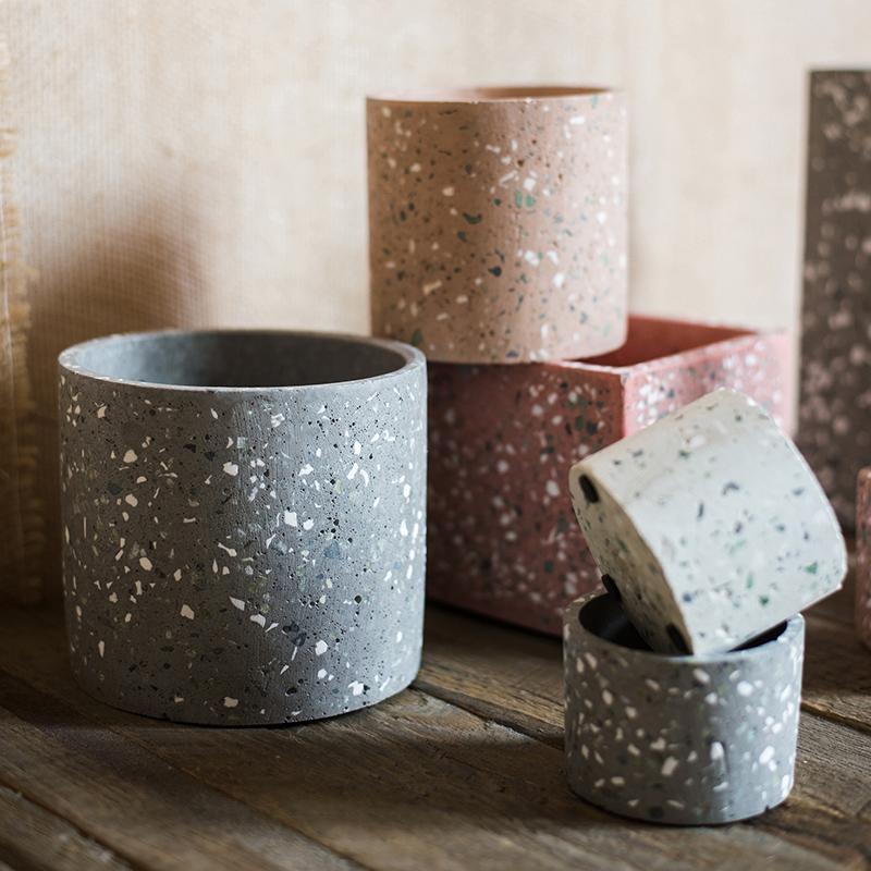 speckled planter pot Speckled Cement Planters – Fun, Versatile, and Classy – Ed's Plant Shop