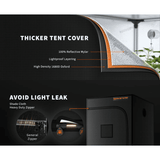 grow tent light leaks Spider Farmer 5' x 5' x 6' 8" Indoor Grow Tent