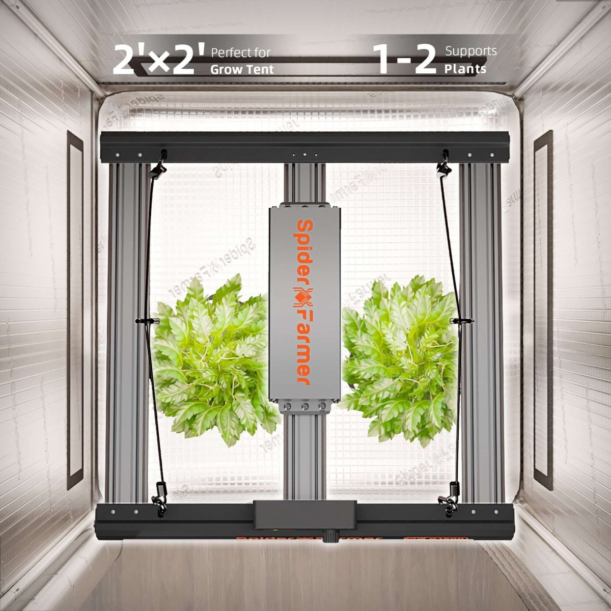 OW 269 015NR LED照明 5000K Spider Farmer G1500 150W LED Grow Light | Full Spectrum Dimmable