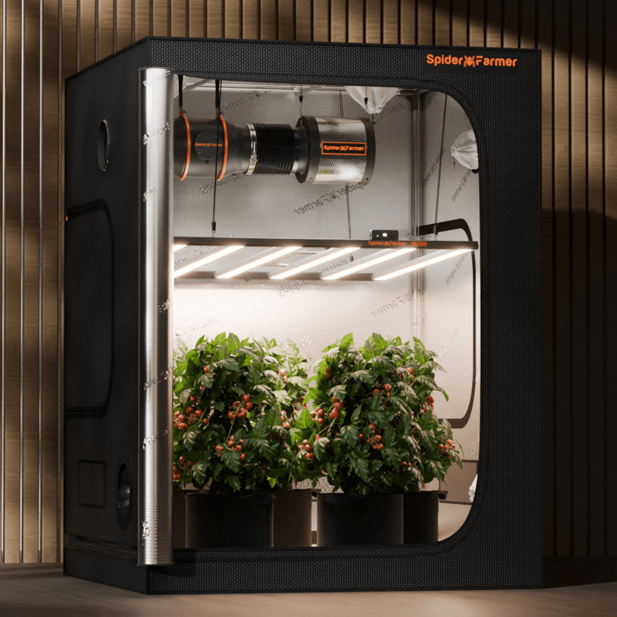 Spider Farmer G8600 installed in 4x4 grow tent setup