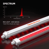 Spider Farmer GlowR40 40W 660nm Deep Red Supplemental LED Grow Light Bar - Ed's Plant Shop