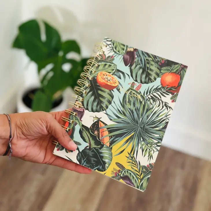 Spiral Lined Notebook - Tropical Plants - Ed's Plant Shop