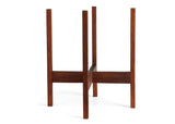 Square - Leg Mahogany Plant Stand — Adjustable Height, Indoor/Outdoor - Ed's Plant Shop