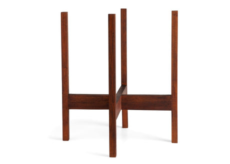 Square - Leg Mahogany Plant Stand — Adjustable Height, Indoor/Outdoor - Ed's Plant Shop