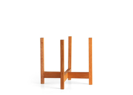 Square - Leg Mahogany Plant Stand — Adjustable Height, Indoor/Outdoor - Ed's Plant Shop