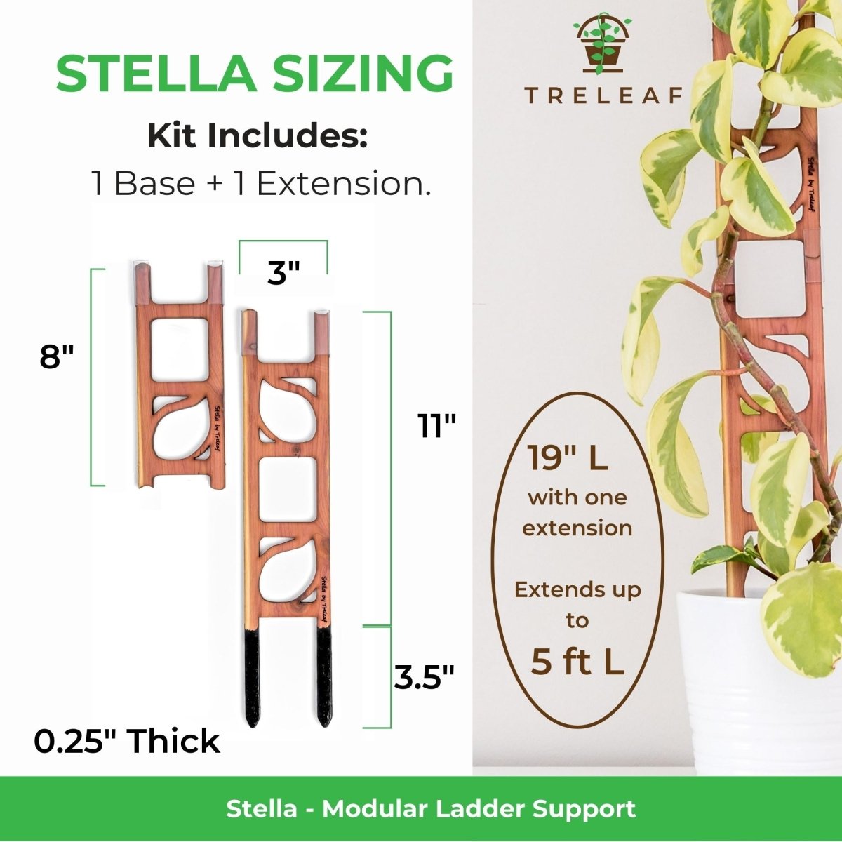 modular plant trellis Treleaf Stella Extension Kit Cedar Modular Collection