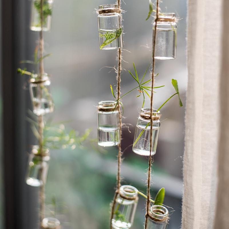 Stylish Rope Hanging Glass Planter Set Of Three - Ed's Plant Shop