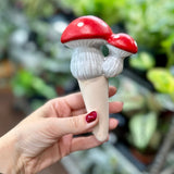 Terra Cotta Mushroom Self - Watering Spikes - Ed's Plant Shop