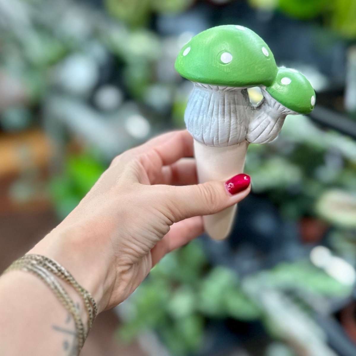 Terra Cotta Mushroom Self - Watering Spikes - Ed's Plant Shop