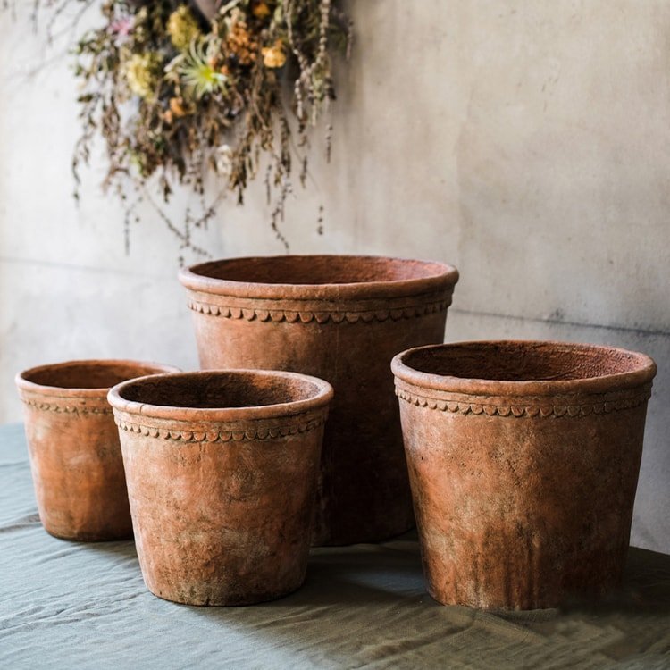 Terracotta & Concrete Planter Pot - Ed's Plant Shop