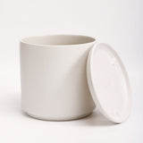The Ceramic Cylinder Planter with Saucer, 2nd Generation - Ed's Plant Shop